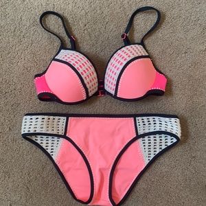 Large bottoms 34D top Victoria Secret NEON bikini